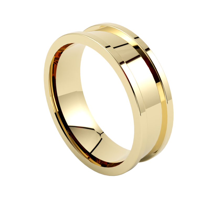 Luksusowa męska obrączka ślubna z żółtego złota 750 6,00 mm